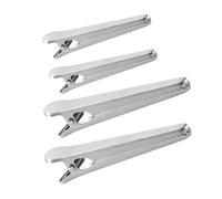 ZUNOXAZ 4 pièces Clips Acier Inoxydable pour Sacs Alimentaires Clip Étanchéité Snack Flexible et Résistant pour Conservation Fraîcheur Poudre Lait Chips