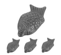 ZUNOXAZ 4 Pièces Iron Fish Cooking Tool Natural Cast Iron Supplement For Vegan Pregnancy Support And Athlete Endurance