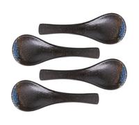 ZUNOXAZ 4 pièces Lot de Cuillères à Soupe Céramique Japonaise Résistantes Chaleur pour Usage Domestique Design Élégant et pour Soupe Dessert et Porridge