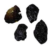 ZUNOXAZ 4 pièces Naturelles Noires Spécimens Enseignement Scientifique pour Collection Décoration et Éducatifs