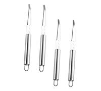 ZUNOXAZ 4 pièces Ouvre Agrumes Inox Éplucheur Multifonction pour Peler Orange et Pomelo Ustensile Pratique et Facile à Nettoyer pour Usage Domestique