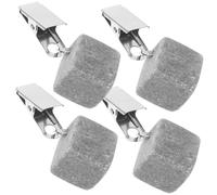 ZUNOXAZ 4 pièces Poids de Nappe avec Clips Métalliques Lot de Pinces Compactes Décoratives Anti-Vent pour Nappes de Jardin Cuisine et Pique-
