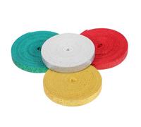 ZUNOXAZ 4 Pièces Ruban Pailleté Brillant Polyester Métallique Décoration Diy Fête Anniversaire Mariage Noël