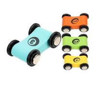 ZUNOXAZ 4 pièces Voitures Bois Miniatures pour Garçon Fille Jeu Éducatif de Course sur Rampe Motricité Fine et Créativité pour Développement Cognitif et Coordination Main-œil