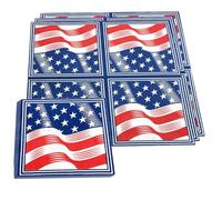 ZUNOXAZ 40 Pièces Serviettes Papier Décoratives Drapeau Américain pour Fête Du Juillet Décoration Table Dîner Jetables Independence Day