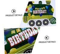 ZUNOXAZ 5 pièces Ballons Aluminium Véhicules Ballons Fête Anniversaire Train Voiture Aluminium Forme Avion Réutilisables Décoration Garçon Fille et Résistante