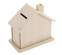 ZUNOXAZ 5 Pièces Boîte à Économies Bois Maison à Peindre Lot de Tirelires Garçon Fille DIY Outil Éducatif pour Épargne Responsabilité Financière Décor Personnalisable