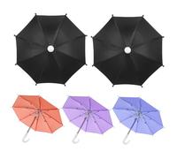 ZUNOXAZ 5 Pièces Mini Parapluies Jouets pour Garçon Fille Miniatures Unis Couleurs Aléatoires Accessoires DIY et Décorations pour Poupées et Paysages Couleur Aléatoire
