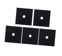ZUNOXAZ 5 pièces Protège Plaque Cuisson Réutilisable Tapis de Protection pour Brûleur de Cuisinière à Gaz Noir Antiadhésif Facile à Nettoyer