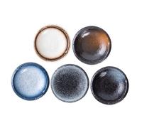 ZUNOXAZ 5 pièces Set de Assiettes Céramique pour Condiments Colorées Petits Plats de Sauce et Élégants Accessoires Cuisine pour Famille Barbecue et Pique-