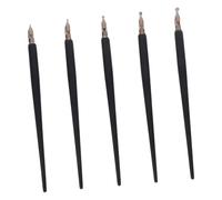ZUNOXAZ 5 Pièces Set de Stylos Plume à Tremper avec Manche Bois Vintage pour Calligraphie Chinoise Gothique et Dessin Artistique Kit Polyvalent pour Débutants et Artistes