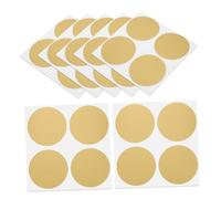 ZUNOXAZ 50 pièces Lot de Autocollants à Gratter Ronds Dorés pour Jeux DIY Tickets à Gratter Auto-adhésifs pour Shower et Bridal Shower Étiquettes Scratch Cards Résistantes et Faciles à