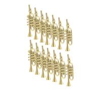 ZUNOXAZ 50 Pièces Miniature Musical Instrument Models Tiny Trumpet Horns for DIY Crafts Christmas Wreaths Tree Ornaments and Educational Toys