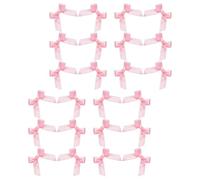 ZUNOXAZ 50 Pièces Petits Nœuds en Satin Rose pour Décoration de Fleur et Scrapbooking, Faciles à Appliquer et Élégants pour Emballages Présents