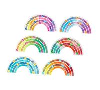 ZUNOXAZ 6 pièces Autocollants Sensoriels Arc-Ciel Adhésifs Apaisants Colorées pour Téléphone et Ordinateur Stickers Anti-Stress Réutilisables pour Adultes et Adolescents