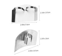 ZUNOXAZ 6 pièces de Doigts Acier Inoxydable Manchons Ajustables Ergonomiques pour Coupe Légumes et Fruits Protège Mains Universels Rouille et Faciles à Nettoyer