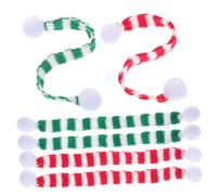 ZUNOXAZ 6 Pièces Lot de Écharpes Miniatures Tricotées pour Décoration Bouteilles de Vin Noël Rouge et Vert Accessoires DIY Festifs pour et Maison