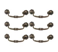 ZUNOXAZ 6 Pièces Lot de Poignées Rétro Vintage Métal pour Armoires Poignées Décoratives pour Cuisine Chambre et Commode Finition Brillante Facile à Nettoyer Design Rustique Robuste avec