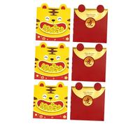 ZUNOXAZ 6 Pièces Lucky Money Pocket For Chinese Year Tiger Year Small Paper Envelopes Blessing Gift