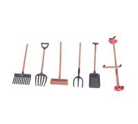 ZUNOXAZ 6 pièces Mini Outils de Ferme Modèle DIY PVC Résistant Décor de Jardin et Accessoires de Simulation Réalistes pour Collection et Décoration
