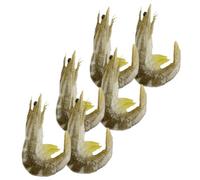 ZUNOXAZ 6 pièces Modèles de Crevettes Artificielles Réalistes PVC Décorations Alimentaires pour Photographie Garçon Fille Jouets Éducatifs et Décor de Restaurant