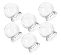 ZUNOXAZ 6 pièces Ventouses Verre Épaisses pour Massage Appareil de Thérapie par Ventouses Forte Aspiration pour Soulagement Musculaire et Stimulation Sanguine Usage Familial
