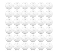 ZUNOXAZ 60 pièces Boules Hochet Blanches Plastique pour Réparation et DIY Jouets Garçon Fille Sons Doux pour Bébés Inserts pour Peluches et Poupées Accessoires Créatifs pour Hochets
