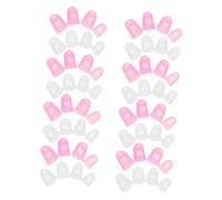 ZUNOXAZ 64 Pièces Finger Guards Silicone Guitar Fingertip Protectors Non Slip Breathable Covers For Ukulele Bass And Sewing Ergonomic Soft Fit For Beginners And Professionals