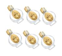ZUNOXAZ 6pièces Bouteilles Eau Bénite Vides Verre avec Relief De Fleur De Rose pour Voyage Et Décoration Religieuse Événements Spirituels Baptêmes Mariages