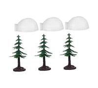 ZUNOXAZ 6pièces Miniature Décoration De Noël Modèle De Ornements Enfantins pour Sapin Et Paysages Hiver