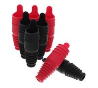 ZUNOXAZ 8 Pièces Bouchons à Silicone Réutilisables Joint Étanche Antidérapant Fraîcheur et Bulles Accessoire Bar Maison Couleurs Rouge et Noir