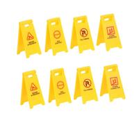ZUNOXAZ 8 Pièces Miniature Traffic Signs for Lightweight Plastic Warning Sign Cognitive Toys Bright Educational Models for Early Learning and Parent Child Interaction