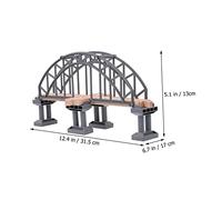 ZUNOXAZ Accessoire Rail Train Éducatif Abs et Bois Pont Croisé Gris pour Garçon Fille Cognitif et Créatif Développement Motricité et Communication