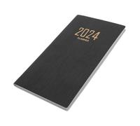 ZUNOXAZ Agenda Quotidien Noir Planificateur Académique Portable Cahier Pratique pour Bureau et Maison Organisateur Multifonction Simple et