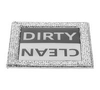 ZUNOXAZ Aimant Lave-vaisselle Propre/sale Magnétique avec Cristaux Blancs, Panneau Indicateur D’état Cuisine, Accessoire Décoratif Robuste et Compatible Modèles Généraux