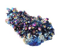 ZUNOXAZ Amas De Cristal Naturel Multicolore 100g - Ornement En Grappe Cristal Plaqué Arc-en-ciel - Décoration Bureau Maison, Bricolage, Jardinage - Présent Original Pour Anniversaire Et Fête