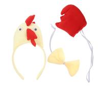 ZUNOXAZ Animal Headband Chicken Costume Set With Tail And Bowtie Lightweight Breathable Accessories For And Adults For Easter Parties