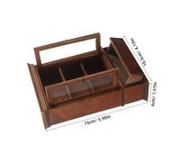 ZUNOXAZ Armoire Vintage pour Maison de Poupée Buffet Décoratif avec Finition Châtaigne pour Salon Miniature