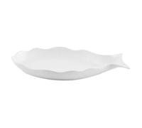 ZUNOXAZ Assiette Poisson Céramique Mâte Antidérapante Plateau de Service Créatif pour Cuisine Hôtel et Maison pour Poisson Vapeur Apéritifs et Desserts