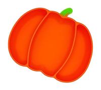ZUNOXAZ Assiette Silicone Garçon Fille avec Ventouse Dérapante Compartiments Séparés pour Aliments Divers Assiette Dme Portable pour Tout Petits Réutilisable et Sécurisée Couleur Orange