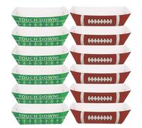 ZUNOXAZ Barquettes Alimentaires en Papier Kraft 50 Pcs 11X67X43 CM Plateaux Jetables de Bateau pour Hot-Dogs Ailes de Poulet et Snacks Service Buffet et Plats à Emporter