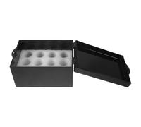 ZUNOXAZ Boîte de Rangement Médicale Noire 6 Compartiments en Acrylique Isolation et Protection Anti-lumière pour Voyage et Situations D'urgence