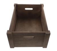 ZUNOXAZ Boîte de Rangement Rétro en Bois pour Disques Vinyles, Grosse Taille 35x25x15 Cm avec Poignée, Coffret Multifonction pour Albums, CD et Documents, Accessoire Vinyle pour Bureau