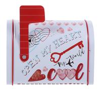 ZUNOXAZ Boîte en Fer-Blanc pour Offrir Boîte à Biscuits Métallique Blanche Coffret Présent Saint-Valentin Bonbonnière Décorative Contenant Sucré Pratique pour Rangement 1 Pièce