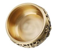 ZUNOXAZ Bol Feng Shui Amulette en Laiton 14 CM Bassin à Trésors Décoratif pour Attirer Richesse et Chance Bol à Argenté Feng Shui pour Bureau et Décoration Intérieure