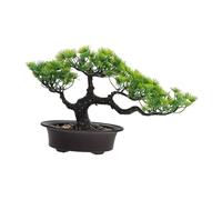 ZUNOXAZ Bonsaï Artificiel Pin Réaliste pour Bureau Plante Décorative Compacte Verte Simulation Fidèle et Apaisante pour Décoration Intérieure