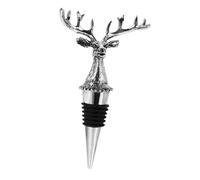 ZUNOXAZ Bouchon Bouteille Vin Alliage Tête Cerf Rétro Bouchon Liège Pratique et Étanche Cache Bouteille Élégant pour Cadeau Noël