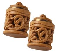 ZUNOXAZ Boules Parfumées en Bois Sculpté Lot de 2, Pendentifs Aromathérapie Soi-Même, Décoration Suspendue Voiture et Intérieur, Accessoire Présent pour Amis
