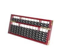 ZUNOXAZ Boulier en Bois à 13 Colonnes et 7 Perles pour Garçon et Filles, Cadre Rouge Vintage, Outil Éducatif pour Apprentissage des Mathématiques Scolaires et Calculs, D’éveil Pratique