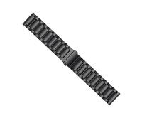 ZUNOXAZ Bracelet Montre Connectée Acier Inoxydable Noir pour Ceinture Ajustable à Trois Perles Accessoire Élégant pour Montre Intelligente